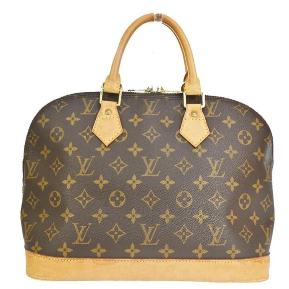 LOUIS VUITTON LV Logo Alma Hand Bag Monogram Leather BN France M51130 86SG484 - Picture 3 of 14